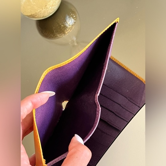 Louis Vuitton Yellow Purple Vintage Epi Wallet - Picture 7 of 7